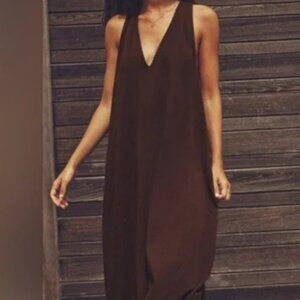 Zara Brown T-Back Cocoon Dress